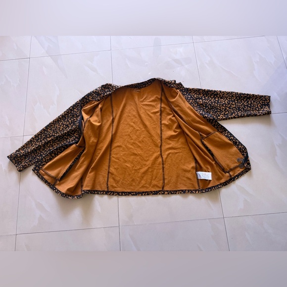 Linea Leisure by Louis Dell’Olio size Xl front zip Chetah print jacket - Picture 9 of 16
